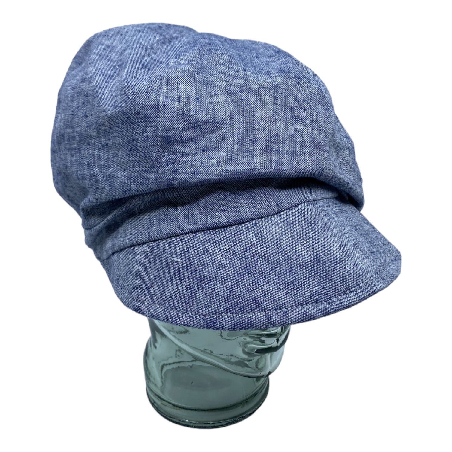 HEIDI ( bleu ) | Casquette gavroche en lin - Geneviève Dostaler
