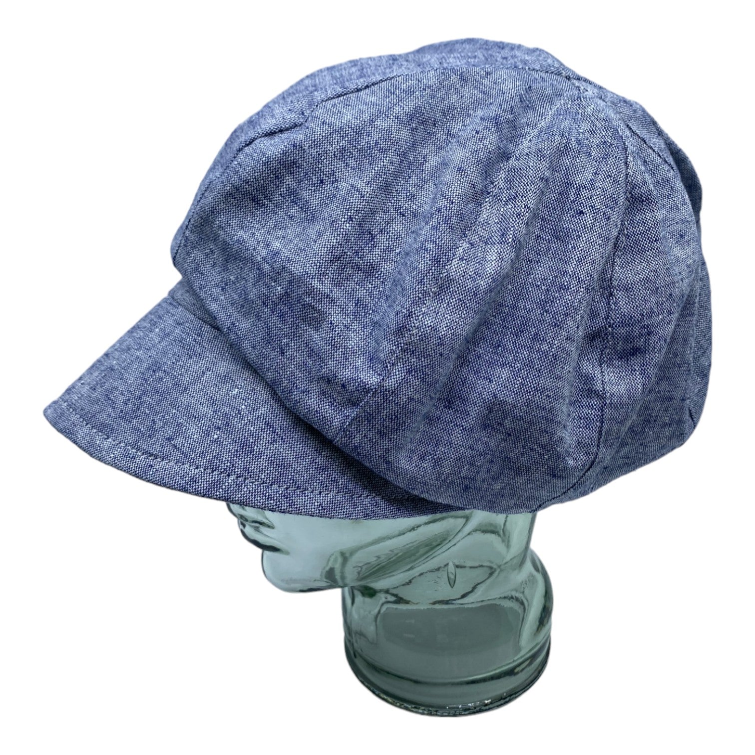 HEIDI ( bleu ) | Casquette gavroche en lin - Geneviève Dostaler