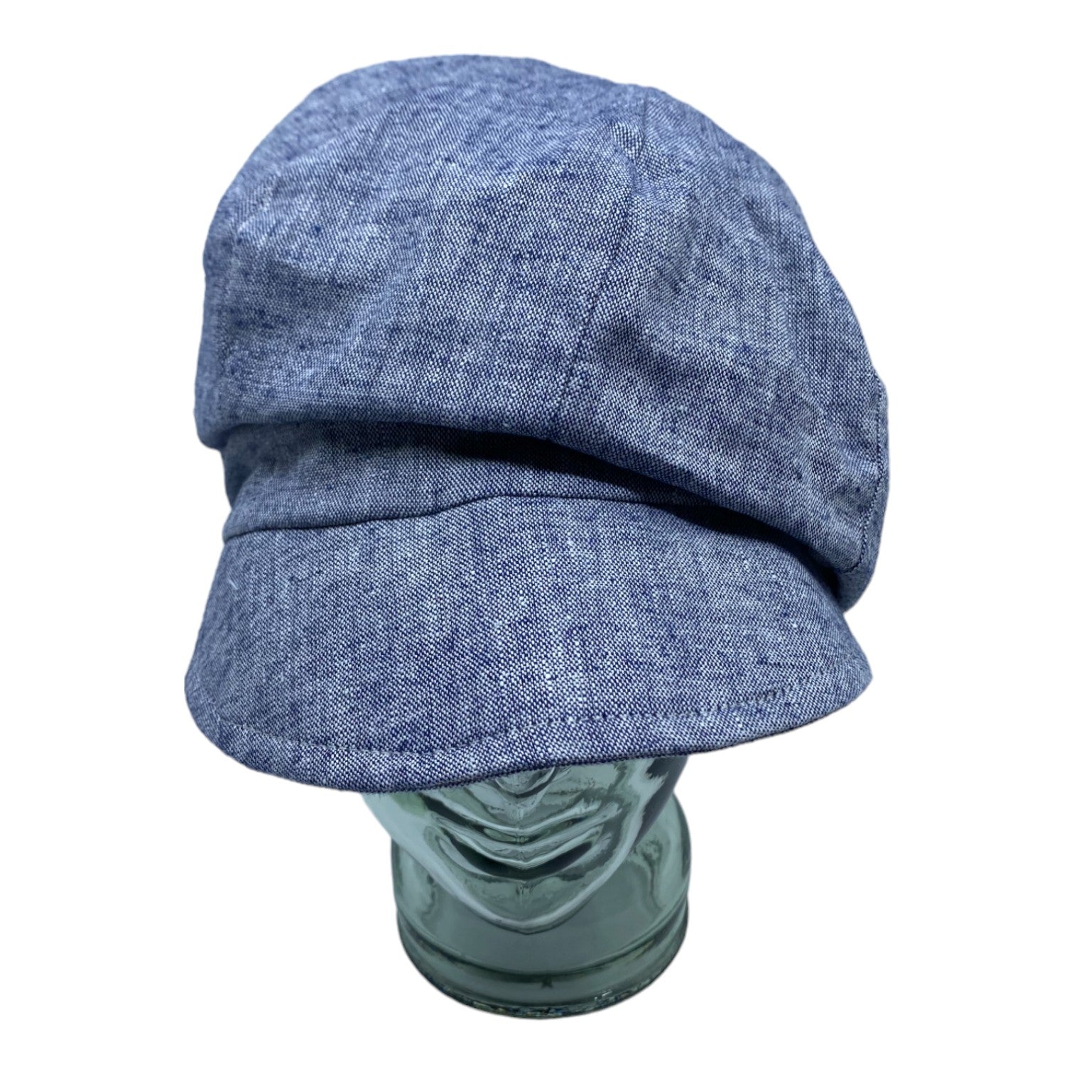 HEIDI ( bleu ) | Casquette gavroche en lin - Geneviève Dostaler