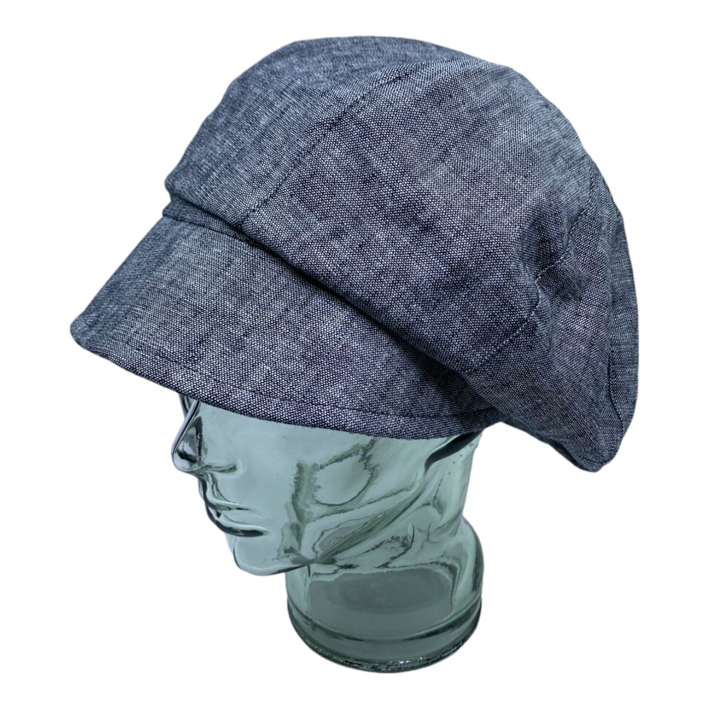 HEIDI ( noir ) | Casquette gavroche en lin - Geneviève Dostaler