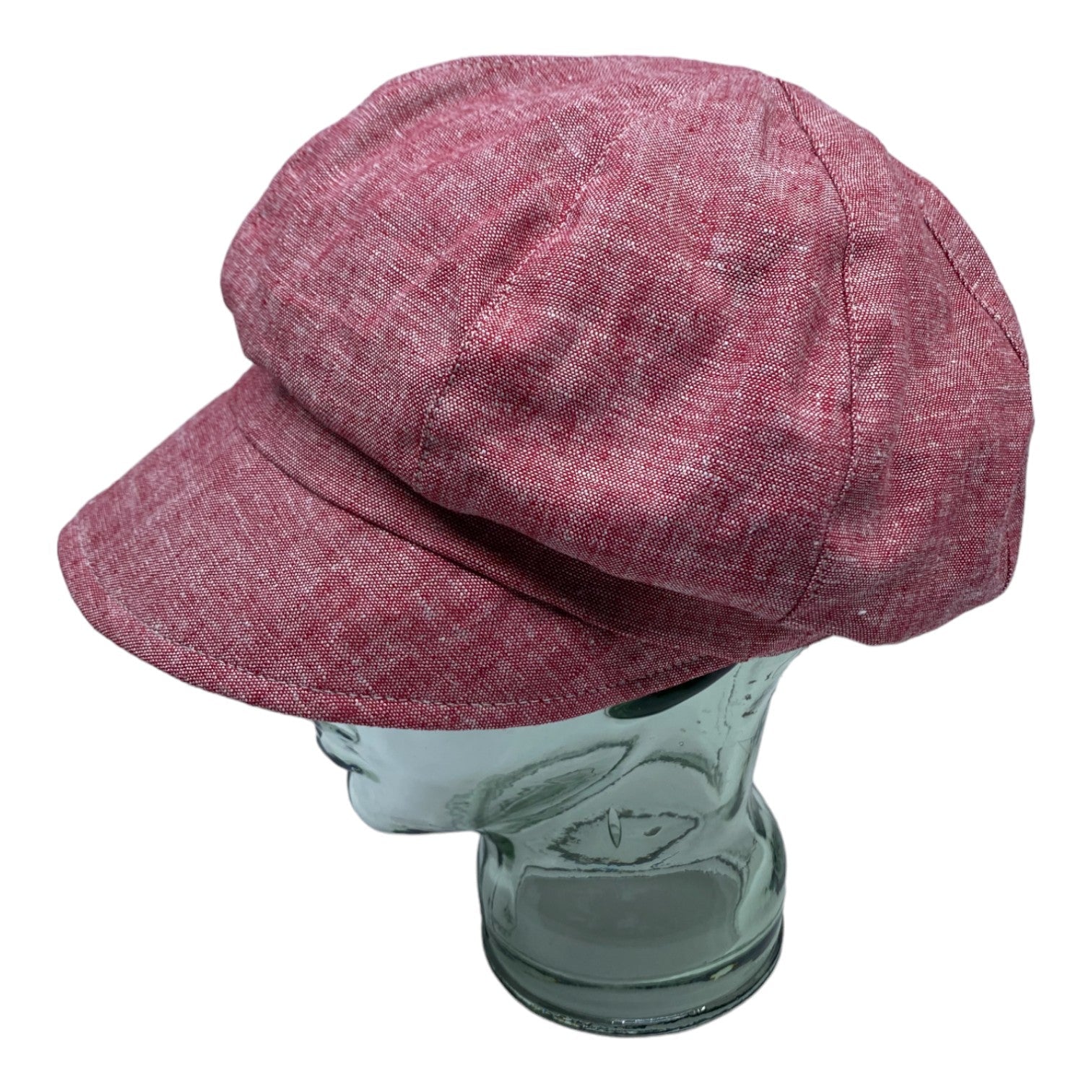 HEIDI ( rouge ) | Casquette gavroche en lin - Geneviève Dostaler