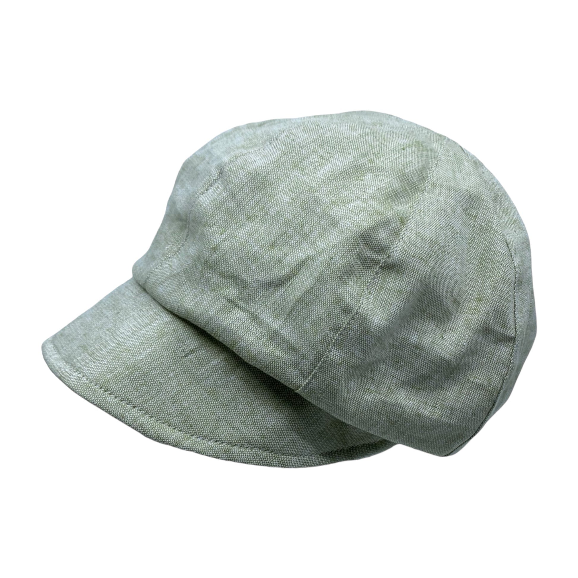 HEIDI ( vert ) | Casquette gavroche en lin - Geneviève Dostaler