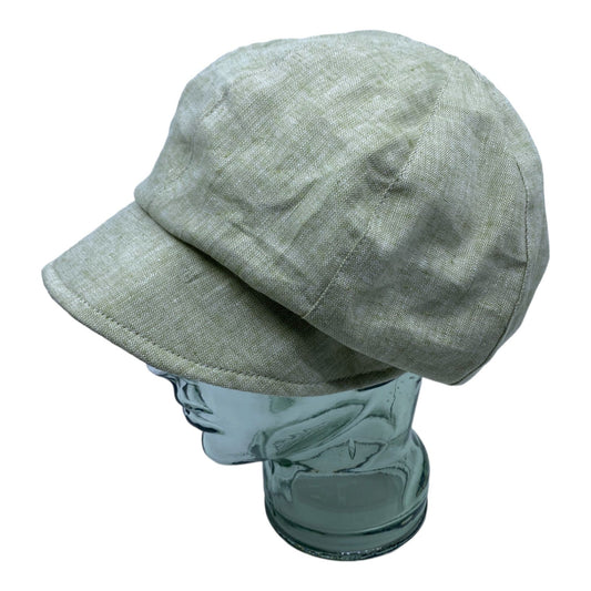 HEIDI ( vert ) | Casquette gavroche en lin - Geneviève Dostaler