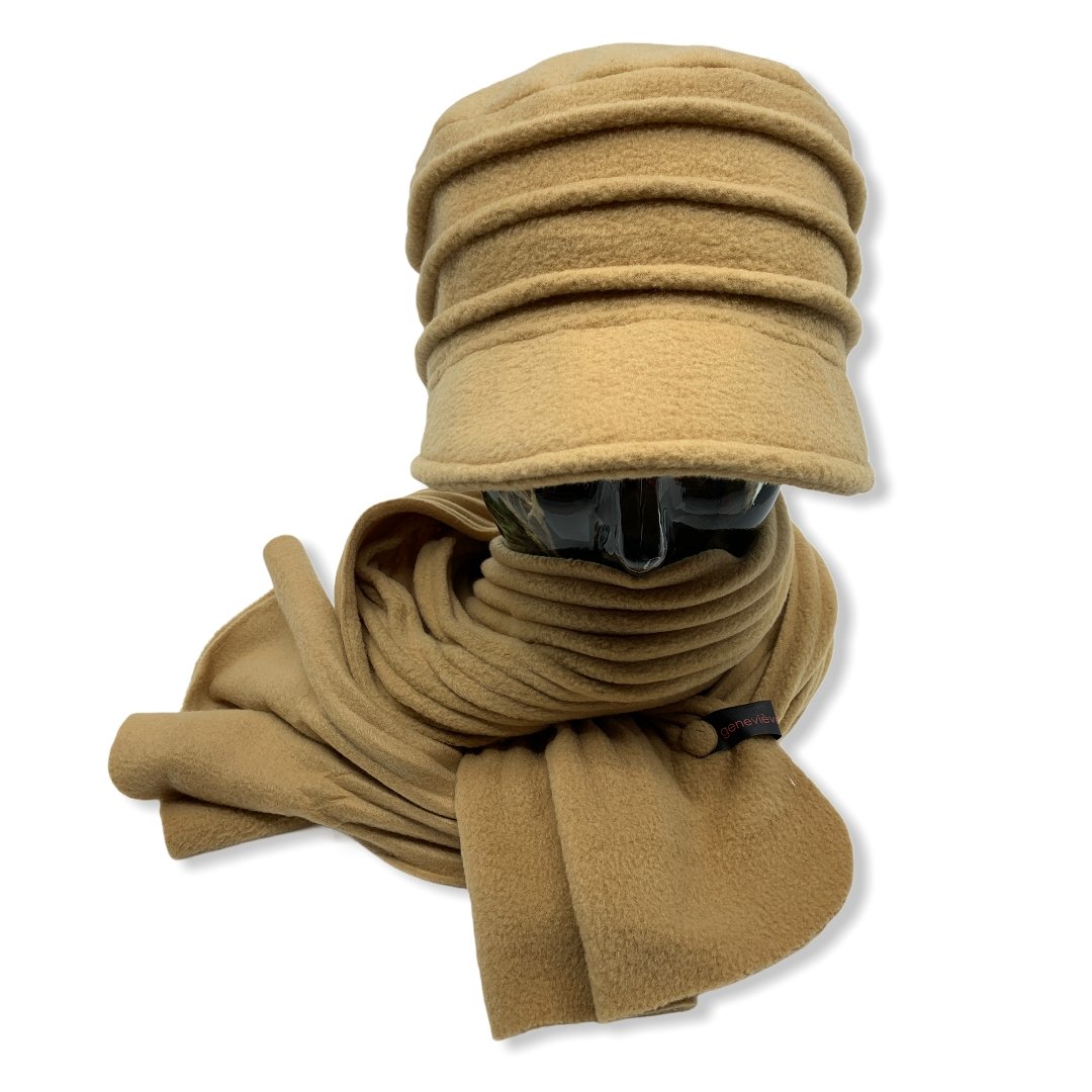 Casquette en polar | Foulard | Femme | Chapeaux | Genevieve Dostaler | Fabriqué au Canada