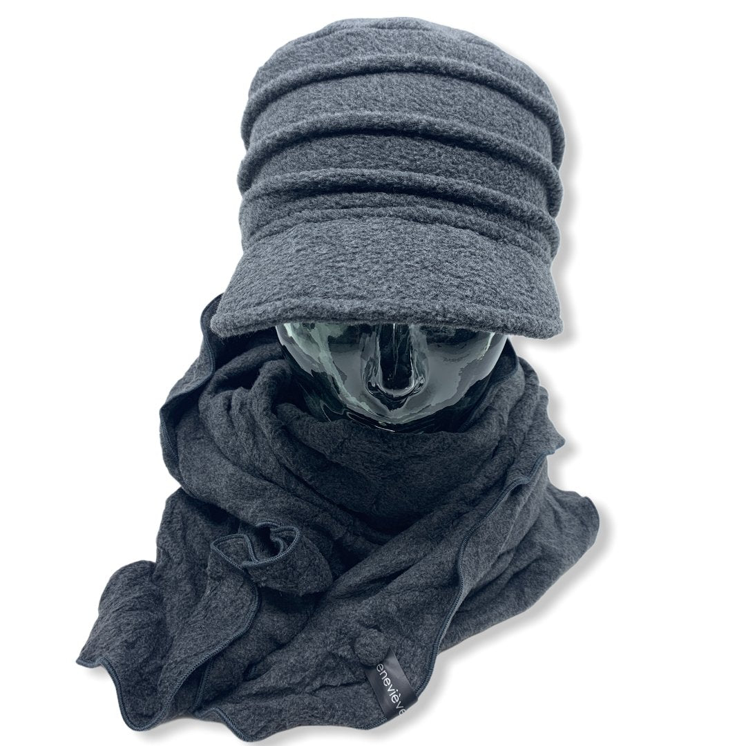 Casquette en polar | Foulard | Femme | Chapeaux | Genevieve Dostaler | Fabriqué au Canada