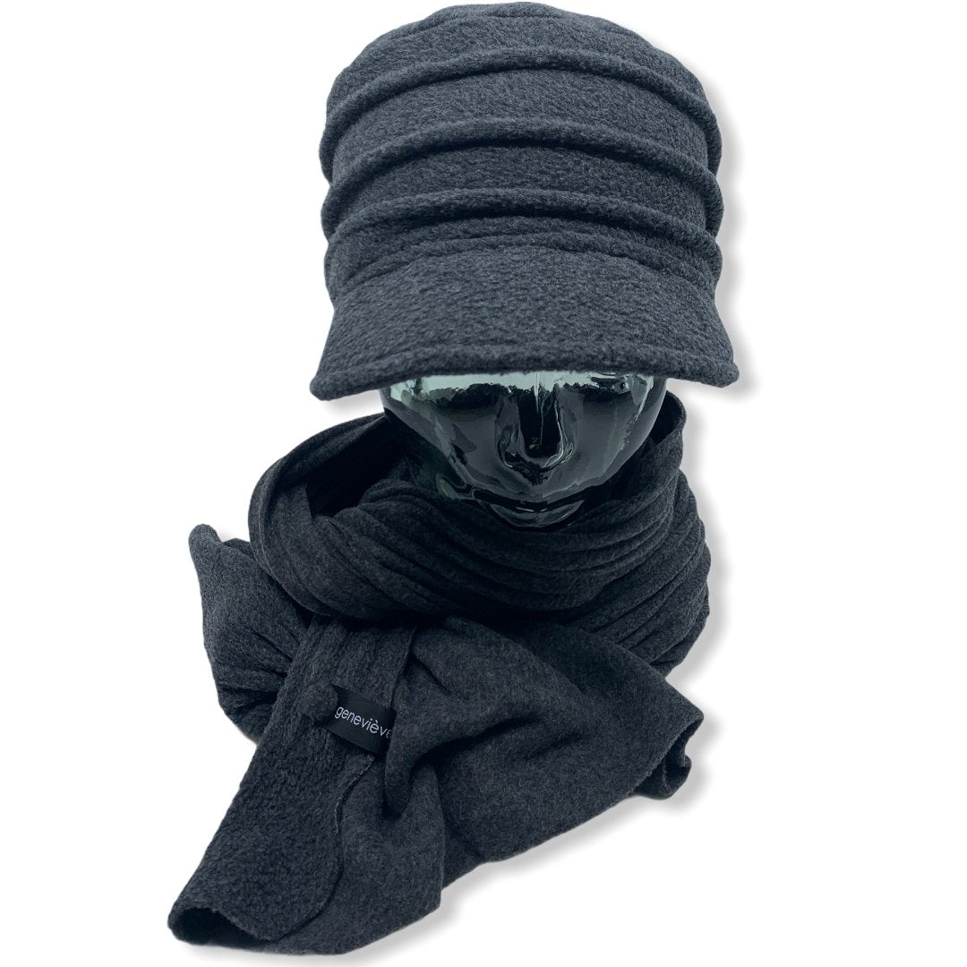 Casquette en polar | Foulard | Femme | Chapeaux | Genevieve Dostaler | Fabriqué au Canada