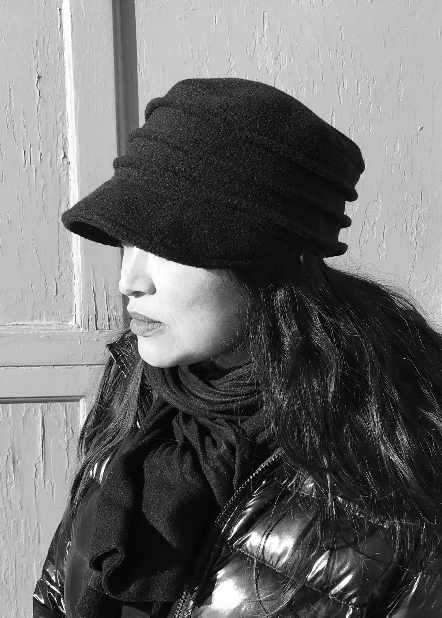 Casquette en polar | Foulard | Femme | Chapeaux | Genevieve Dostaler | Fabriqué au Canada