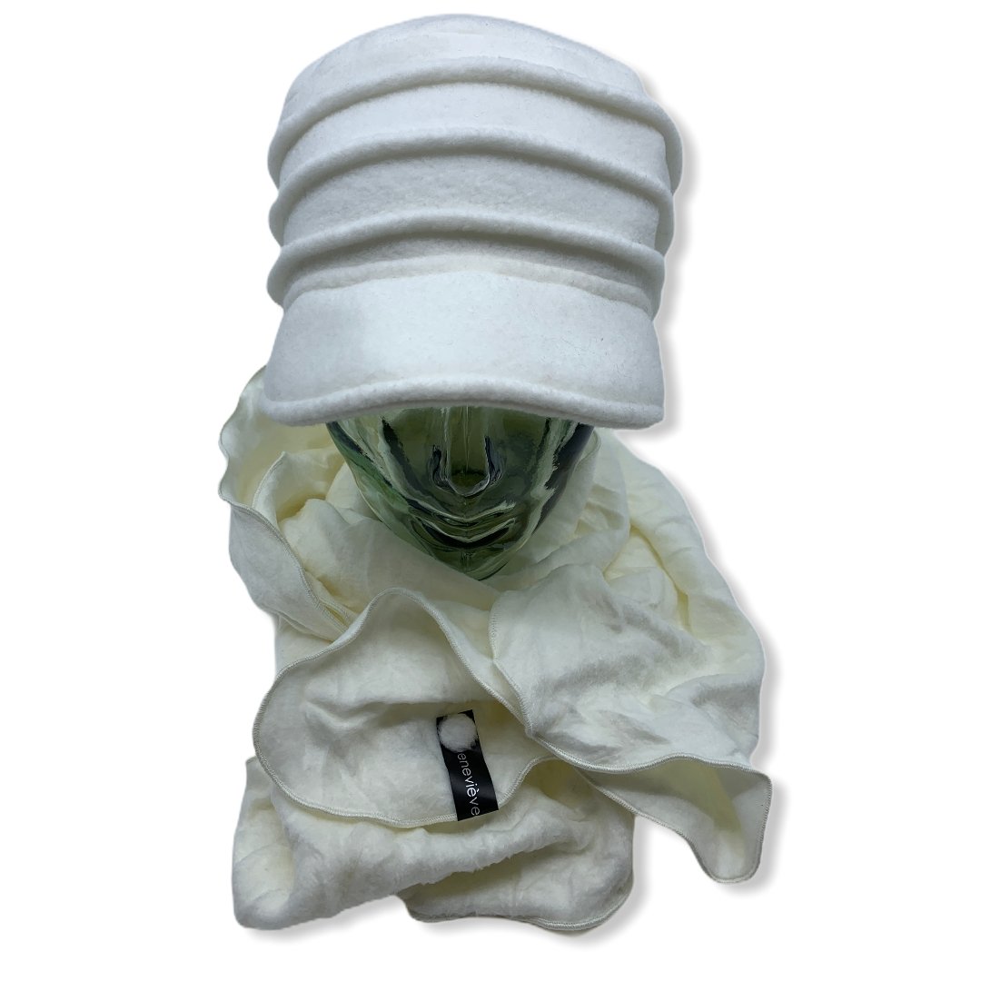 Casquette en polar | Foulard | Femme | Chapeaux | Genevieve Dostaler | Fabriqué au Canada