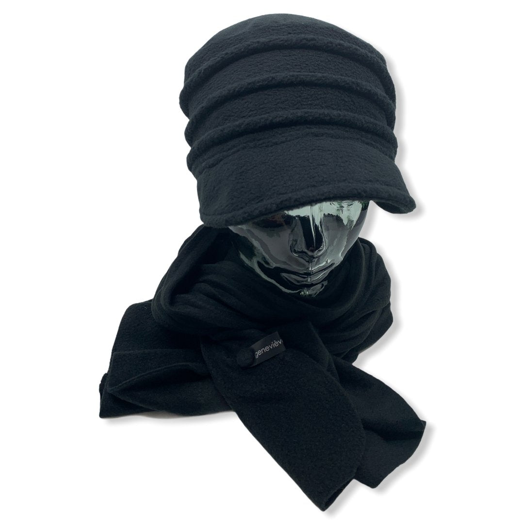 Casquette en polar | Foulard | Femme | Chapeaux | Genevieve Dostaler | Fabriqué au Canada