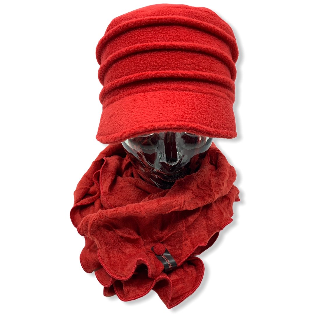 Casquette en polar | Foulard | Femme | Chapeaux | Genevieve Dostaler | Fabriqué au Canada