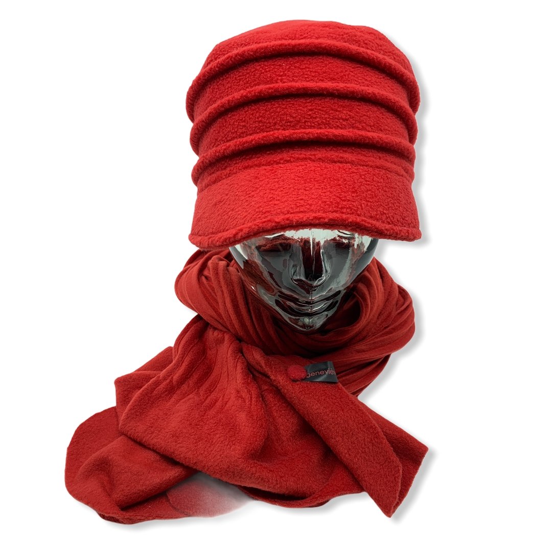 Casquette en polar | Foulard | Femme | Chapeaux | Genevieve Dostaler | Fabriqué au Canada