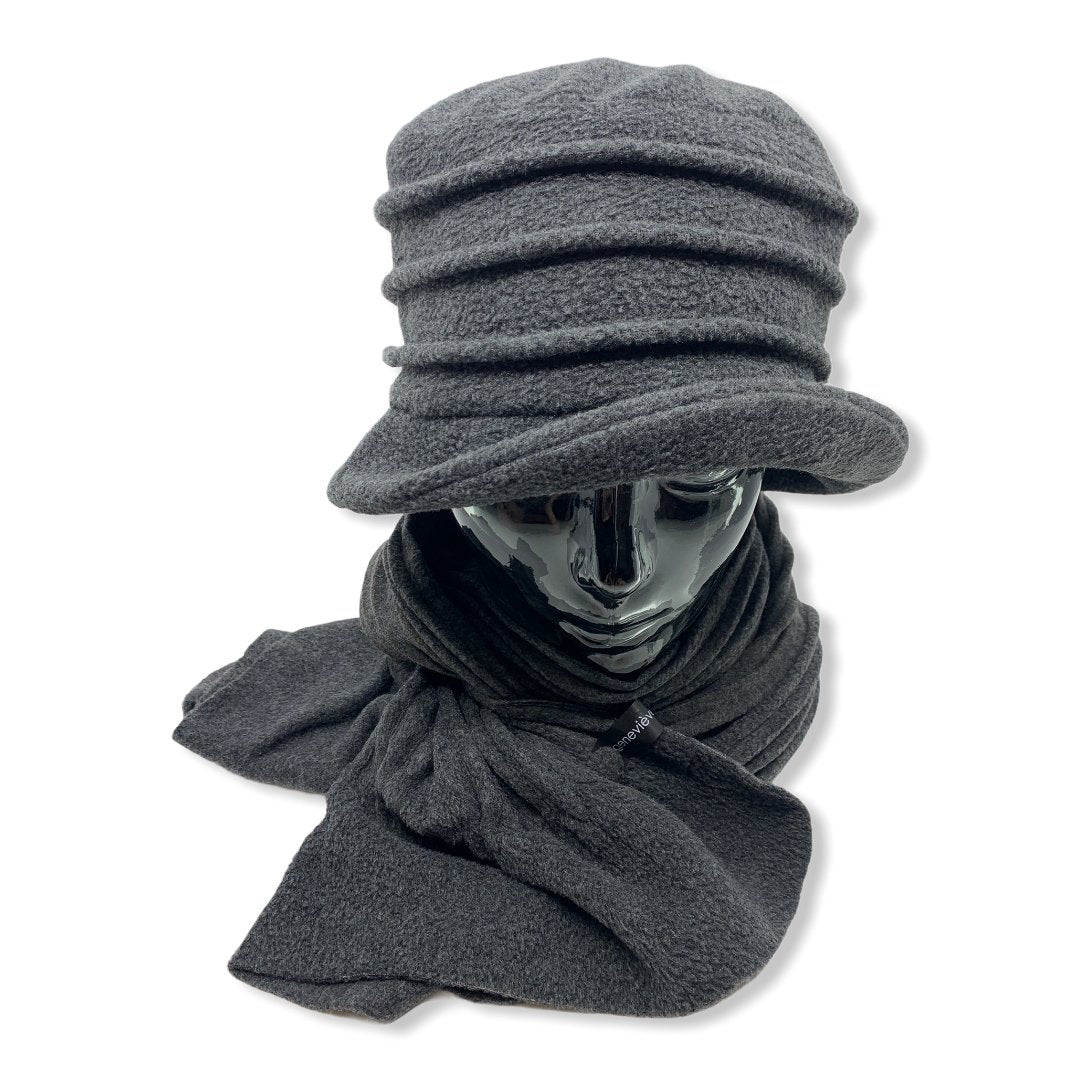 Chapeau en polar | 3 plis | Foulard | Femme | Chapeaux | Genevieve Dostaler | Fabriqué au Canada