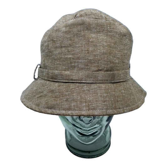 LORIE ( dark beige ) | Cloche hat with braid - Geneviève Dostaler