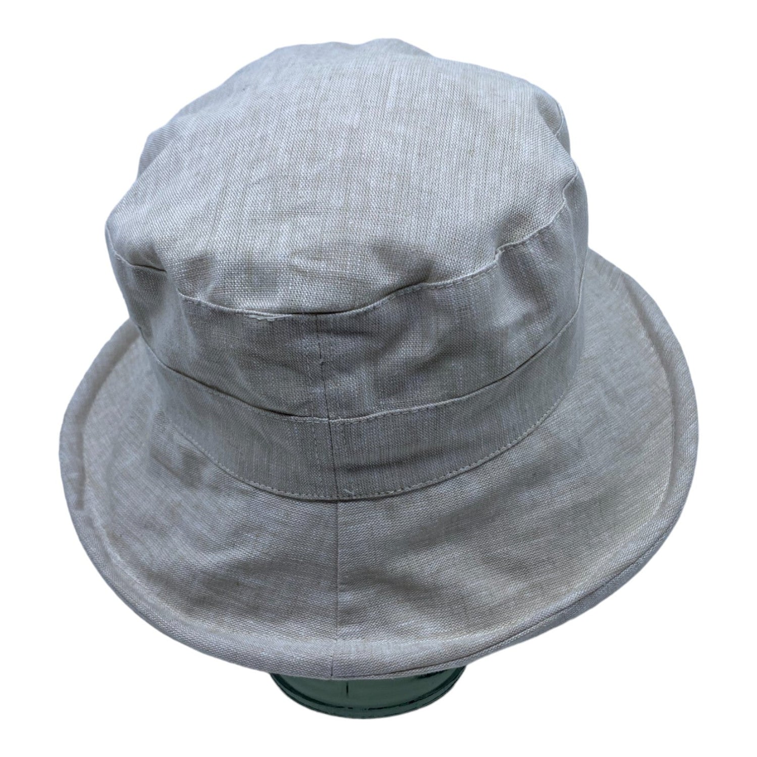 OPALE ( Pale beige ) | Wide-brimmed linen hat - Geneviève Dostaler