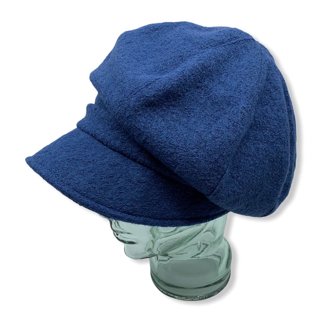 Gavroche Blue | Women | Boiled Wool | Hats | Made in Canada | Montreal | Genevieve Dostaler