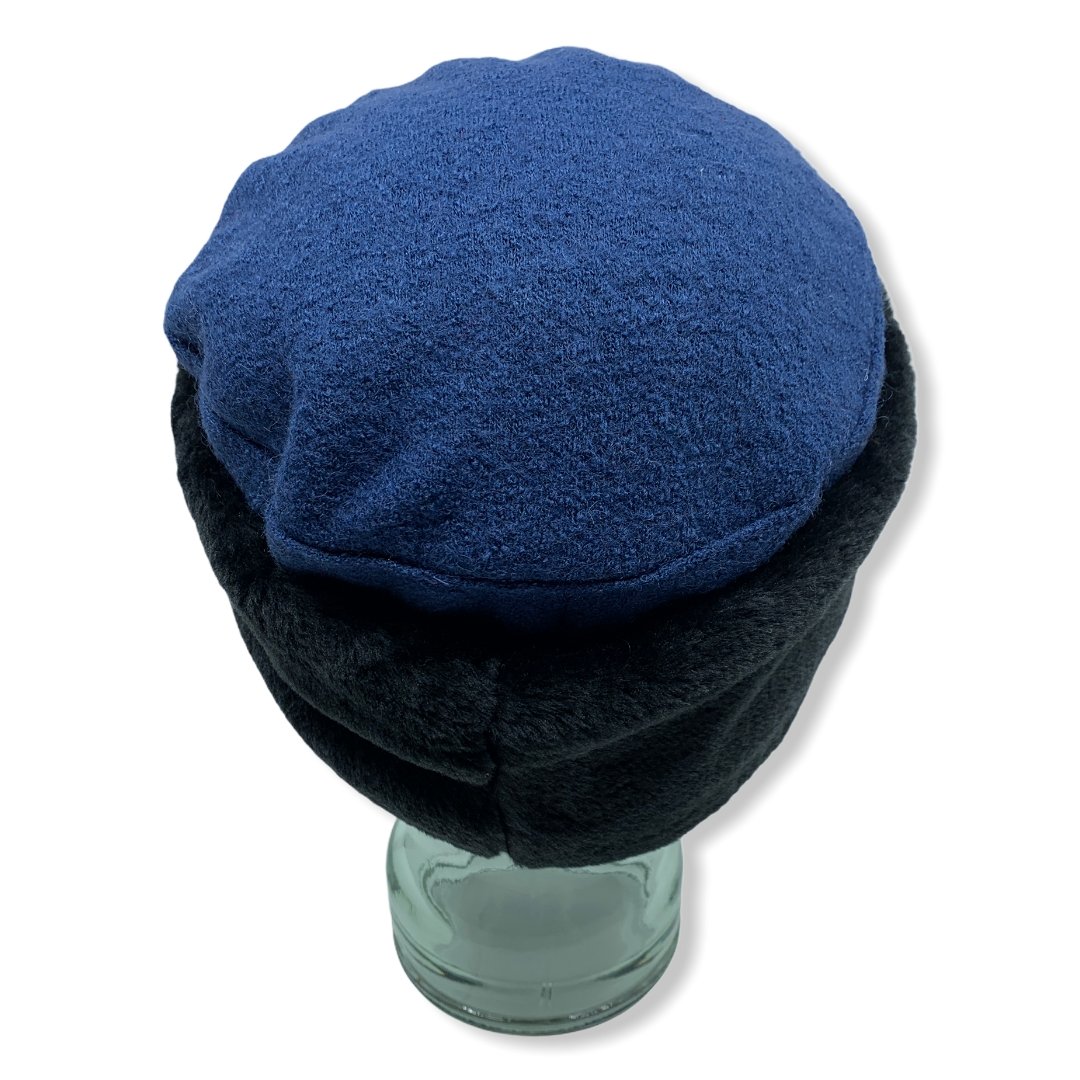 Blue Russian Toque | Fake Fur | Boiled Wool | Hats | Made in Canada | Montreal | Genevieve Dostaler