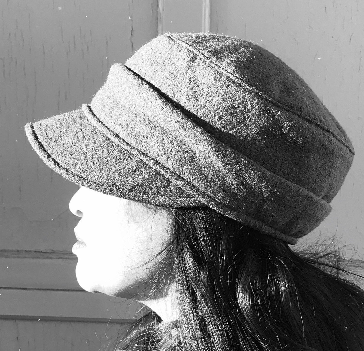  Burgundy Winter Cap | Boiled Wool | Made in Canada | Hats | Montreal | Genevieve Dostaler