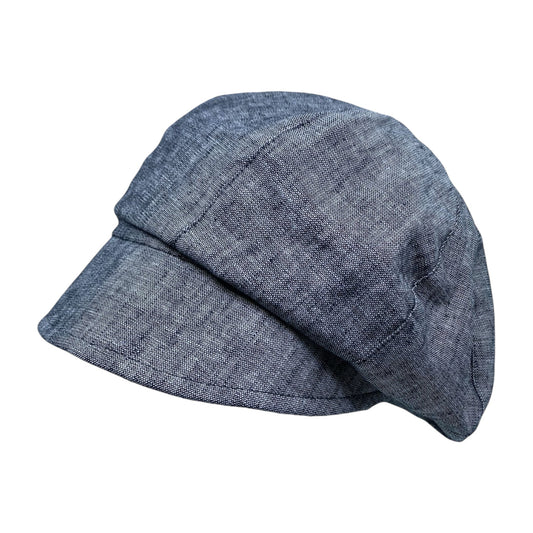 HEIDI ( noir ) | Casquette gavroche en lin - Geneviève Dostaler