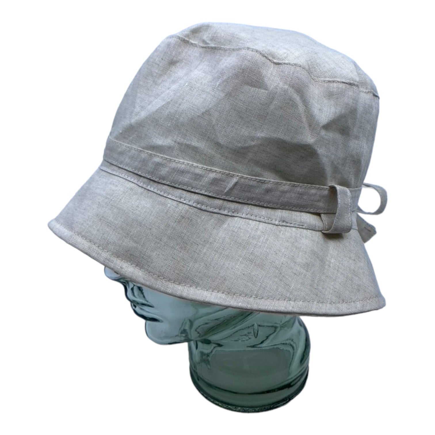 LORIE ( beige ) | Chapeau cloche avec ganse - Geneviève Dostaler