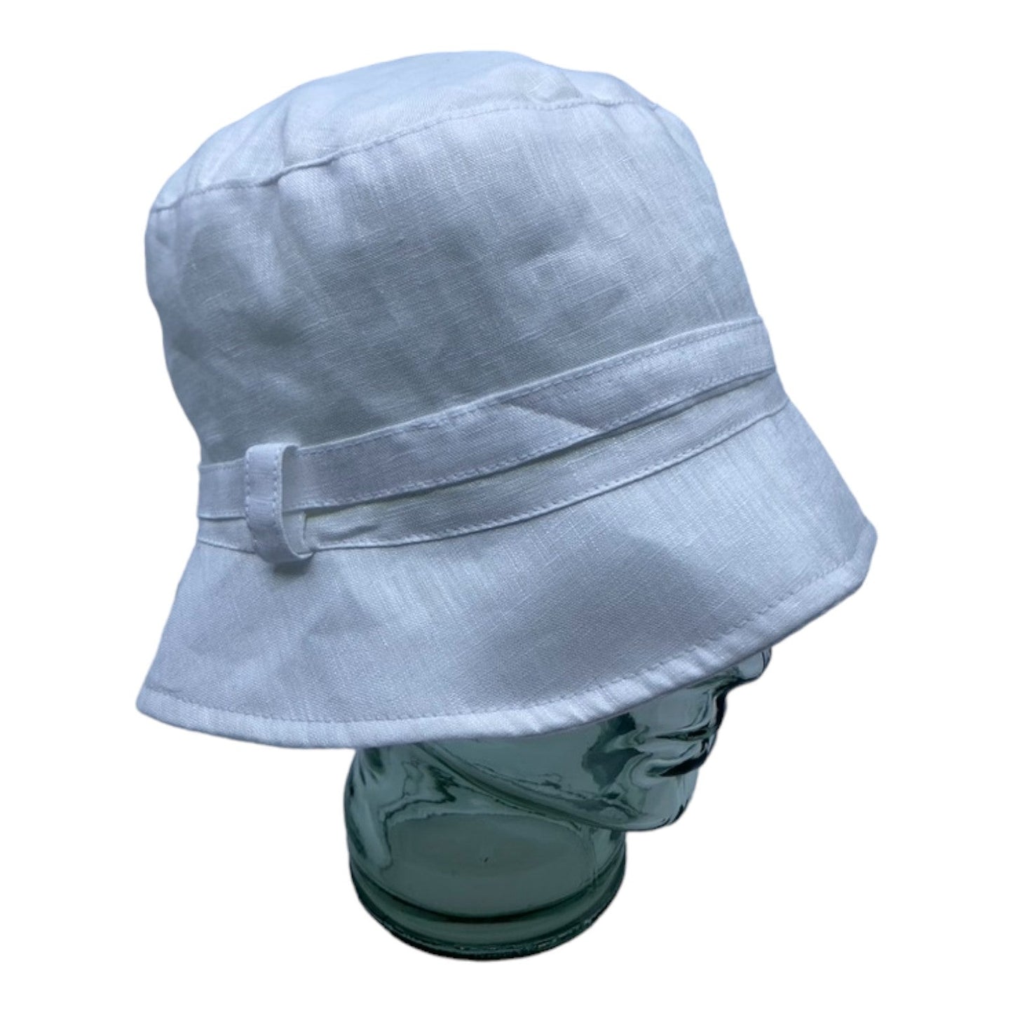 LORIE ( blanc ) | Chapeau cloche avec ganse - Geneviève Dostaler