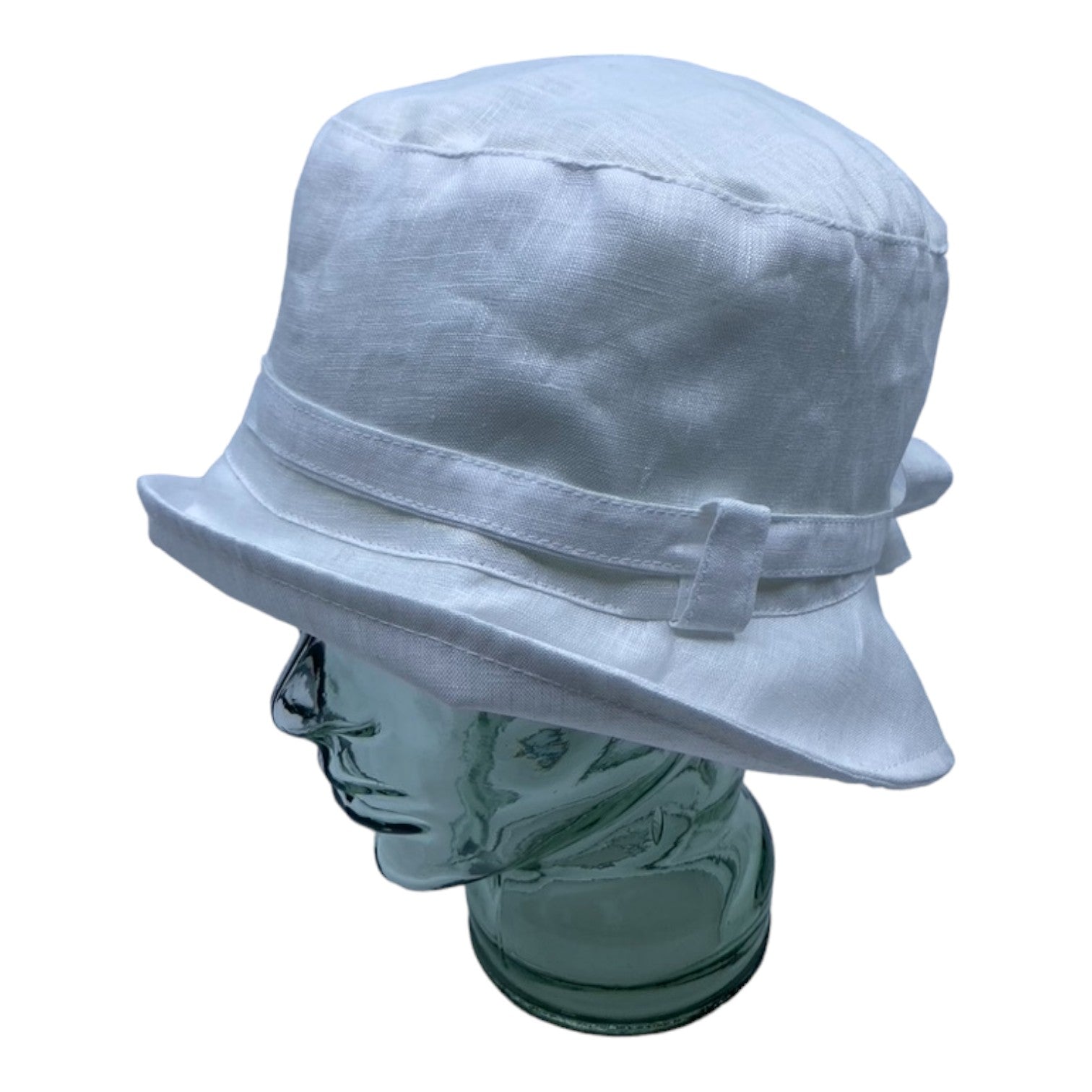 LORIE ( blanc ) | Chapeau cloche avec ganse - Geneviève Dostaler