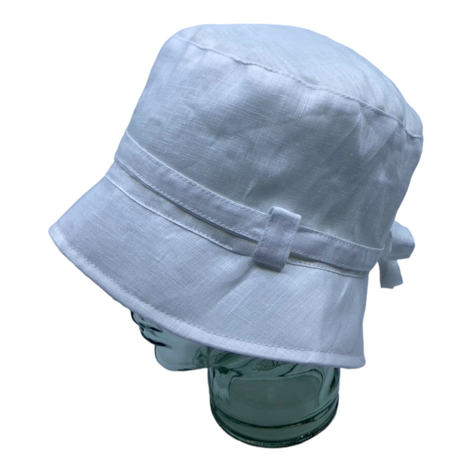 LORIE ( blanc ) | Chapeau cloche avec ganse - Geneviève Dostaler