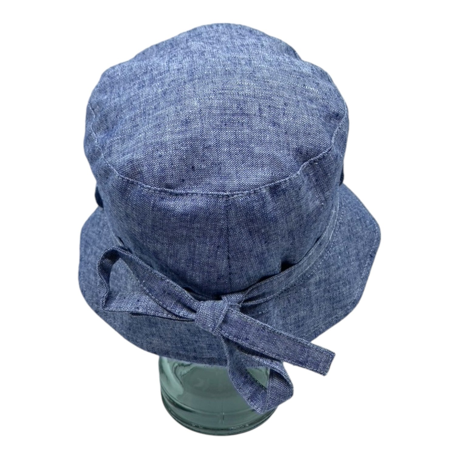 LORIE ( bleu ) | Chapeau cloche avec ganse - Geneviève Dostaler