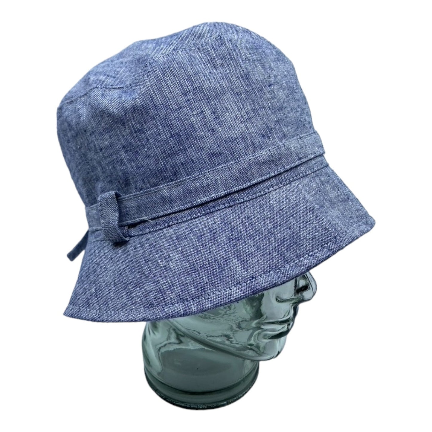 LORIE ( bleu ) | Chapeau cloche avec ganse - Geneviève Dostaler