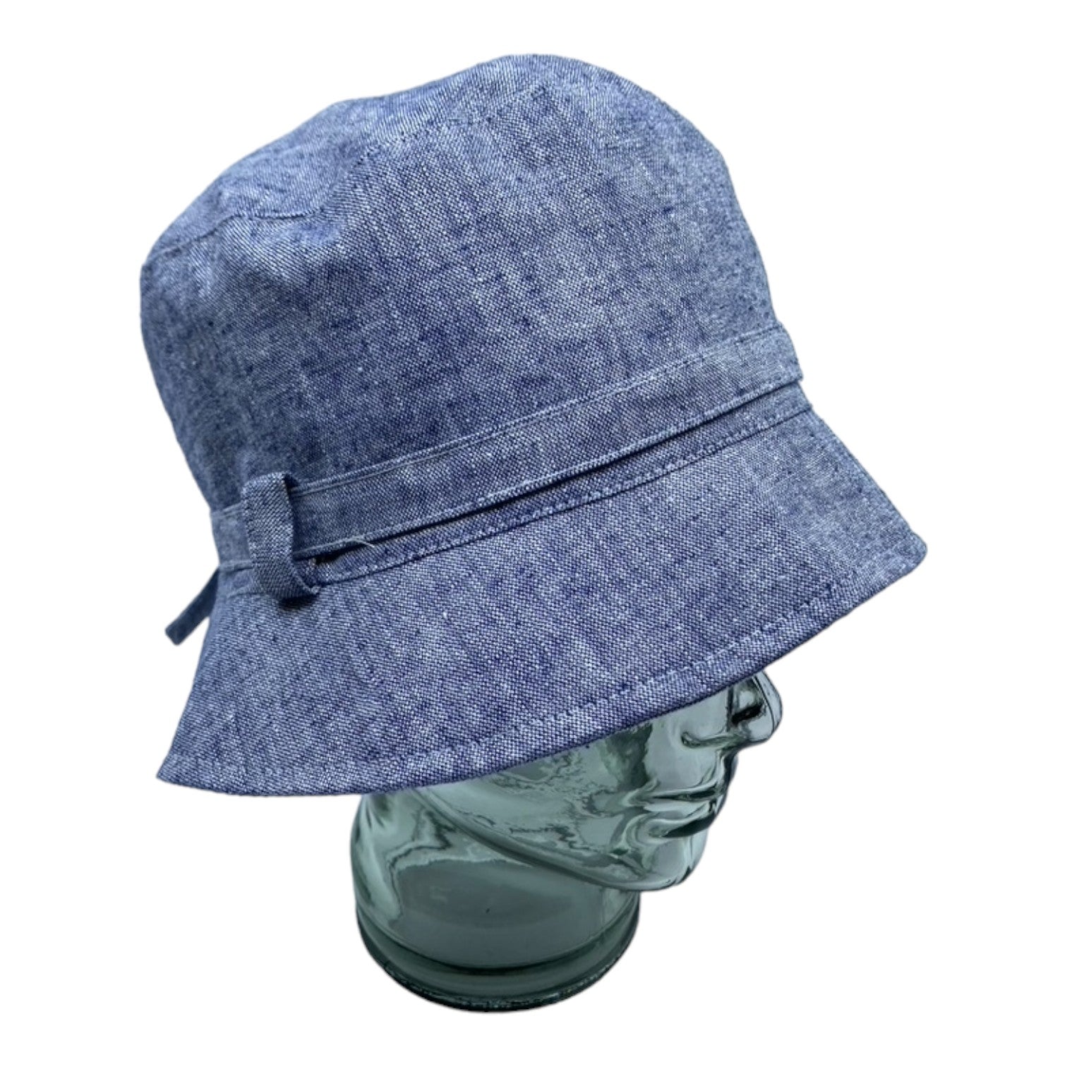 LORIE ( bleu ) | Chapeau cloche avec ganse - Geneviève Dostaler