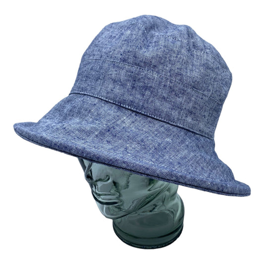 OPALE ( bleu ) | Chapeau en lin à large bord - Geneviève Dostaler