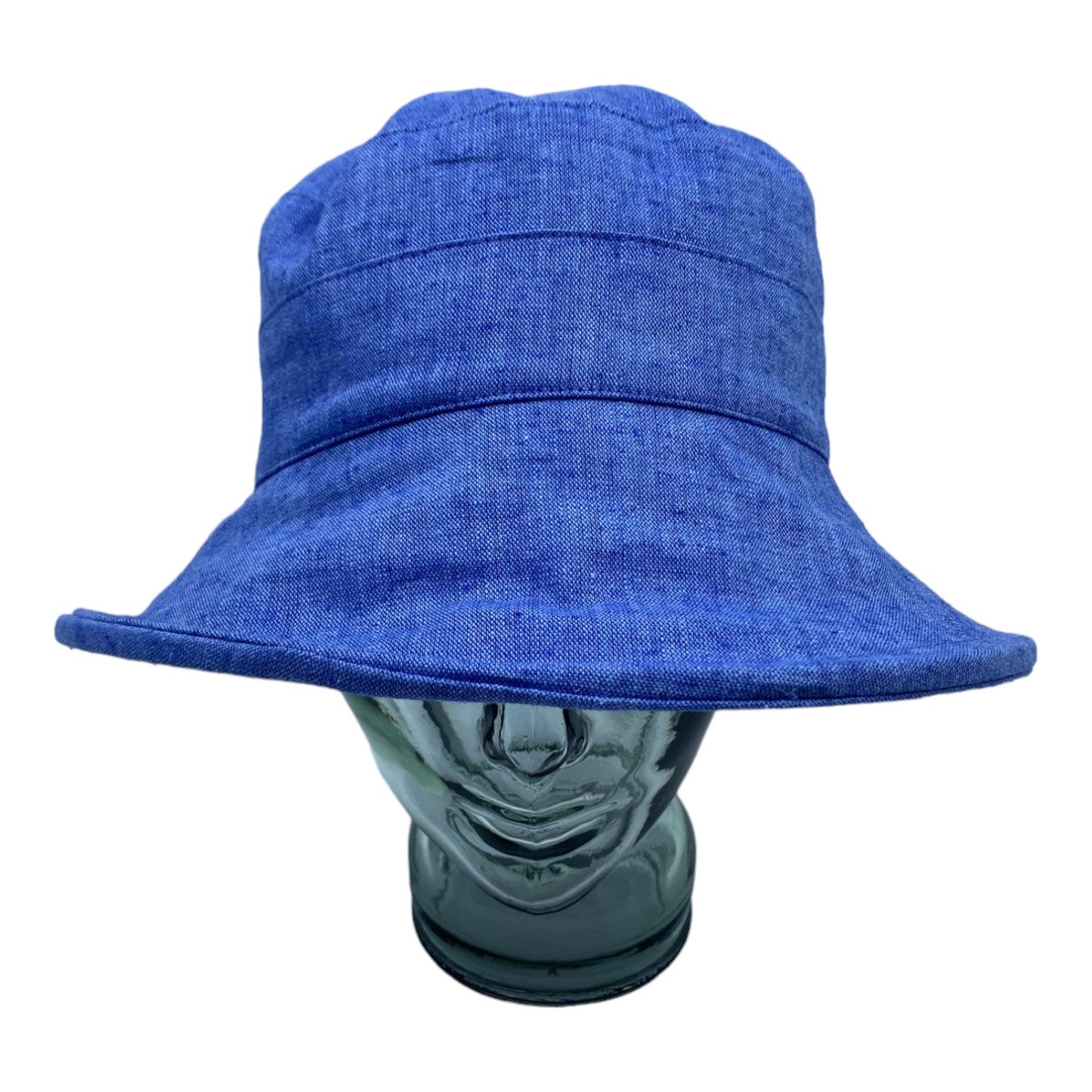 OPALE ( bleu royal ) | Chapeau en lin à large bord - Geneviève Dostaler