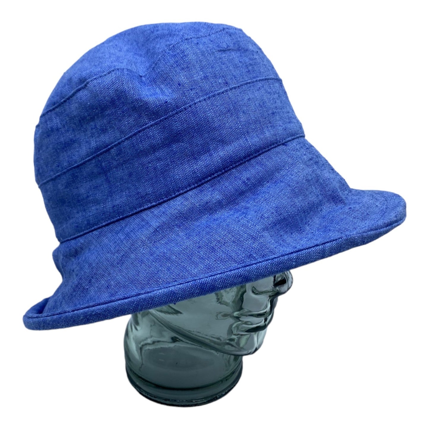 OPALE ( bleu royal ) | Chapeau en lin à large bord - Geneviève Dostaler