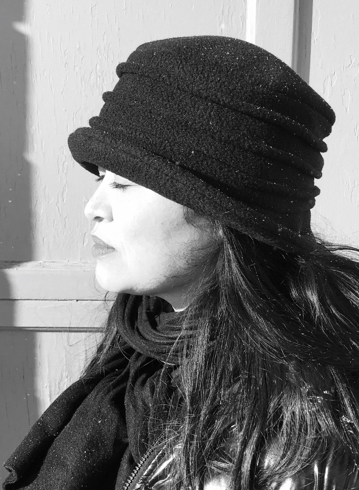 Chapeau en polar | 3 plis | Foulard | Femme | Chapeaux | Genevieve Dostaler | Fabriqué au Canada