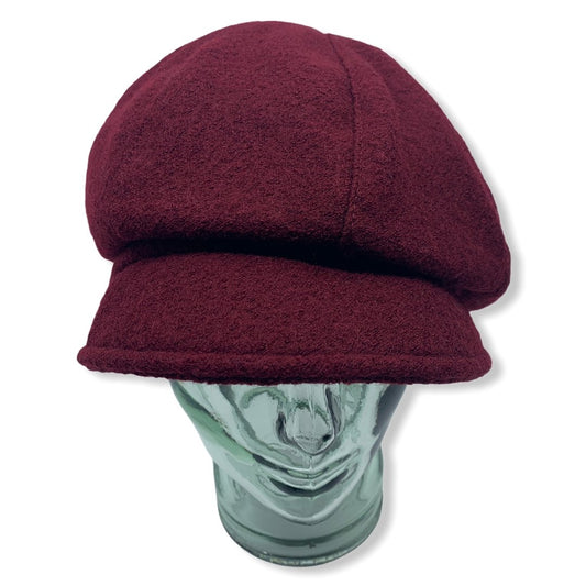 Gavroche bourgogne|laine Bouillie|Fabriqué au Canada|Genevieve Dostaler|Chapeaux|Montreal